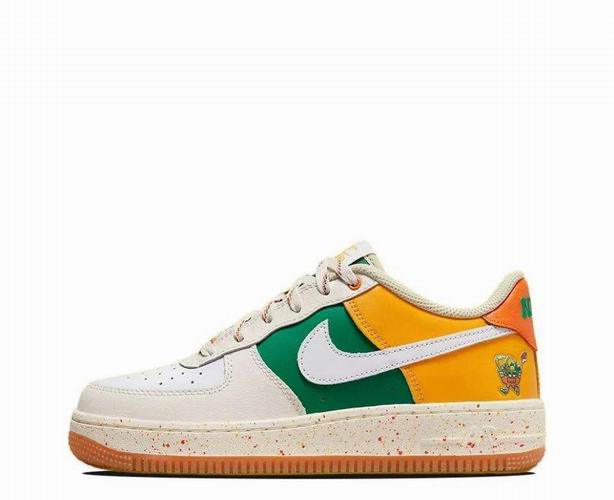 Cheap Nike Air Force 1 Beige Grey Yellow Shoes Men and Women-86